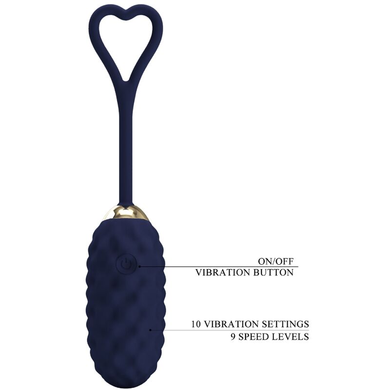 PRETTY LOVE - OEUF VIBRANT AVEC TÉLÉCOMMANDE VIVIAN BLUE PRETTY LOVE LED