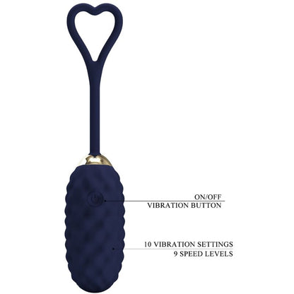 PRETTY LOVE - OEUF VIBRANT AVEC TÉLÉCOMMANDE VIVIAN BLUE PRETTY LOVE LED