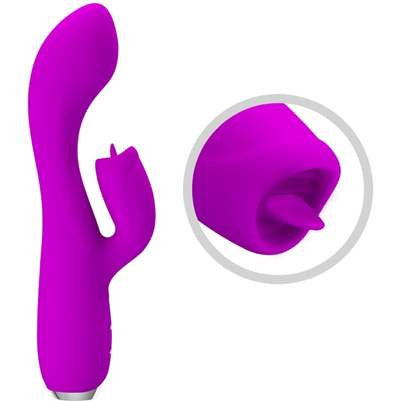 PRETTY LOVE - VIBRATEUR LAPIN RECHARGEABLE GLORIA IMPERMÉABLE VIOLET PRETTY LOVE C-TYPE