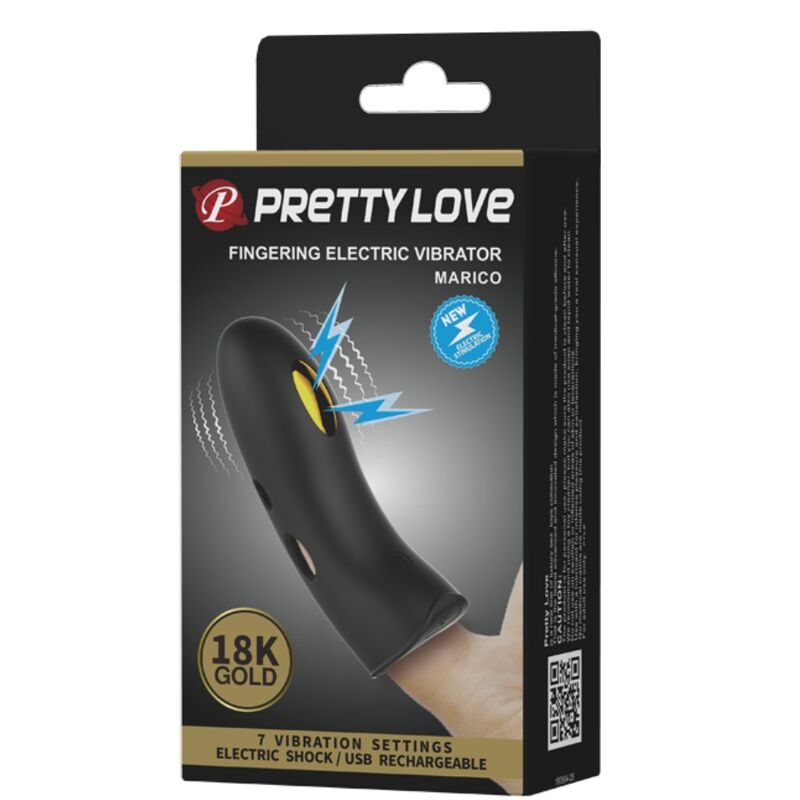 PRETTY LOVE - COUVRE-DOIGTS ÉLECTRO-STIMULATEUR MARICO NOIR PRETTY LOVE MALE