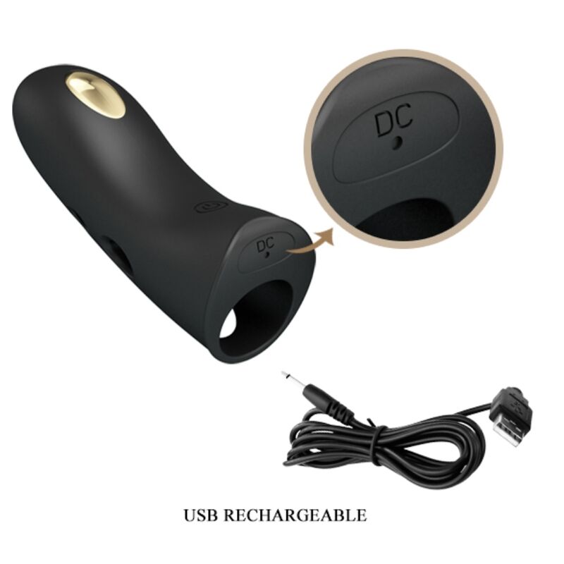 PRETTY LOVE - COUVRE-DOIGTS ÉLECTRO-STIMULATEUR MARICO NOIR PRETTY LOVE MALE