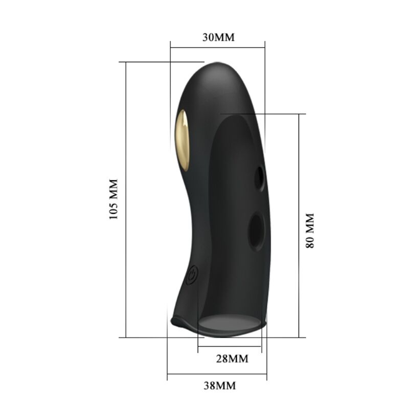 PRETTY LOVE - COUVRE-DOIGTS ÉLECTRO-STIMULATEUR MARICO NOIR PRETTY LOVE MALE