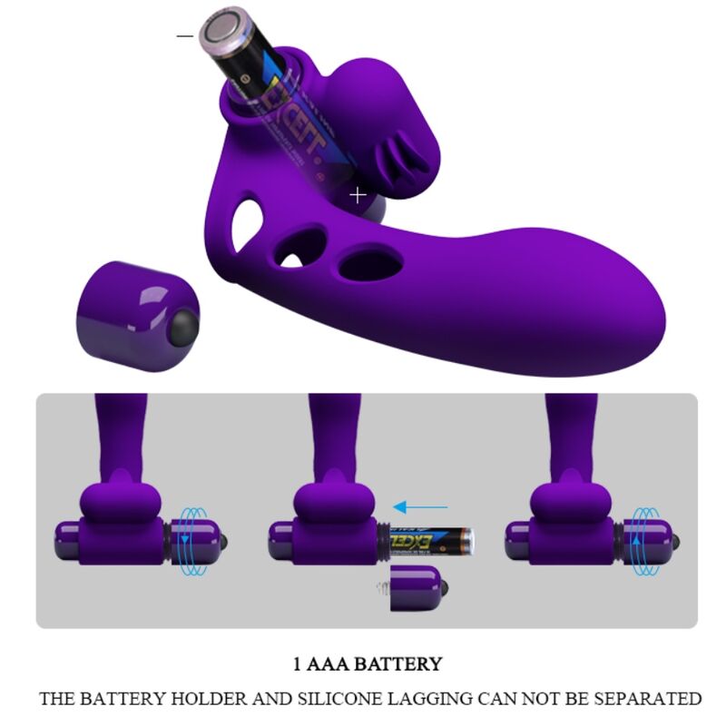 PRETTY LOVE - COUVERCLE DE DOIGT VIBRATEUR ORLANDO VIOLET PRETTY LOVE PARTY UP
