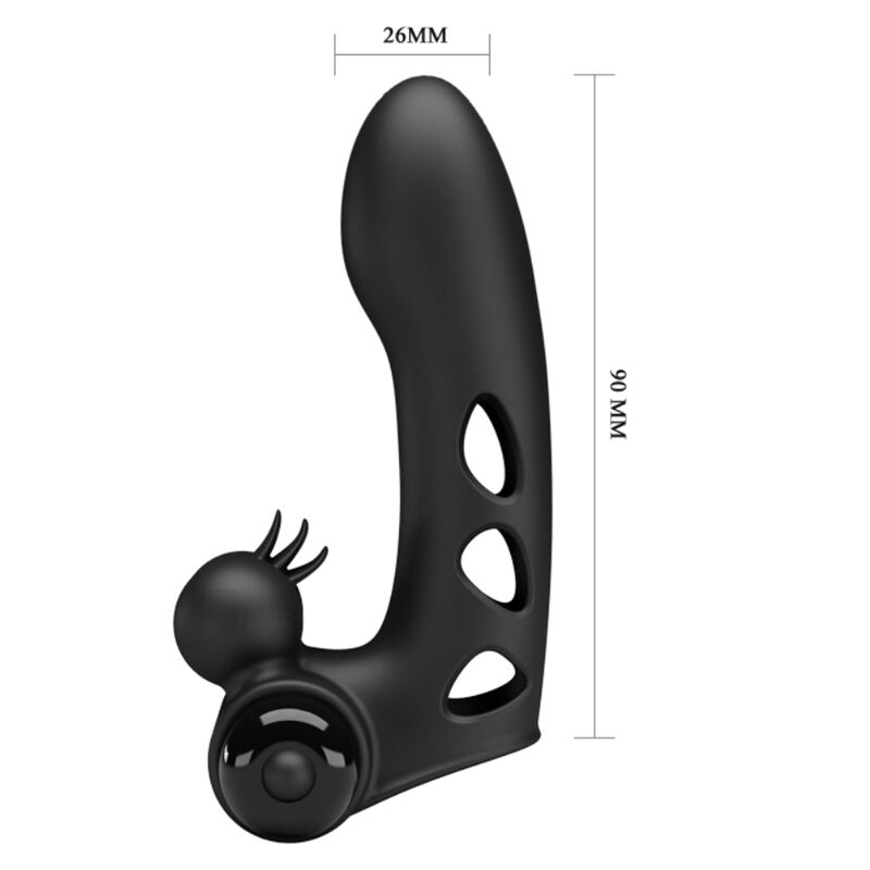PRETTY LOVE - COUVERCLE DE DOIGT VIBRATEUR ORLANDO NOIR PRETTY LOVE MALE