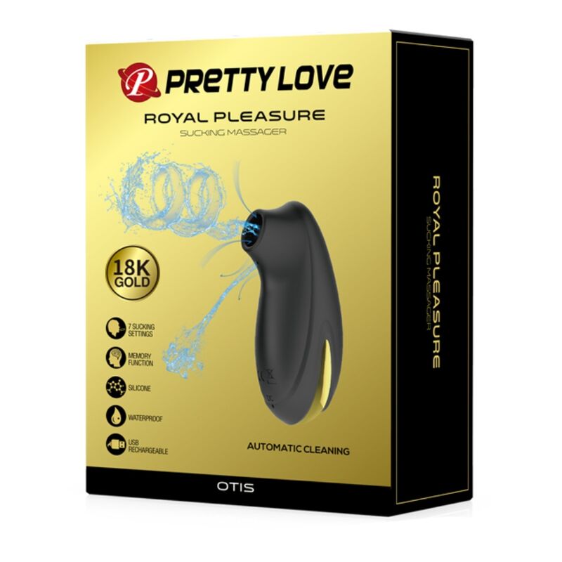 PRETTY LOVE - MASSEUR À ASPIRATION RECHARGEABLE DE LUXE NOIR PRETTY LOVE C-TYPE