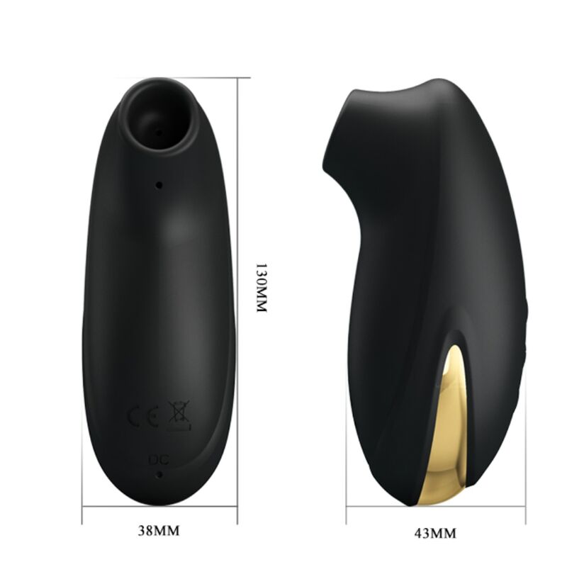 PRETTY LOVE - MASSEUR À ASPIRATION RECHARGEABLE DE LUXE NOIR PRETTY LOVE C-TYPE