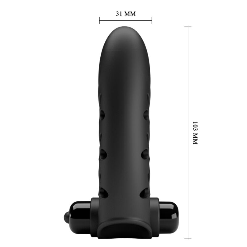 PRETTY LOVE - COUVERCLE DE DOIGT VIBRATEUR LAPIN NOIR VANCE PRETTY LOVE MALE