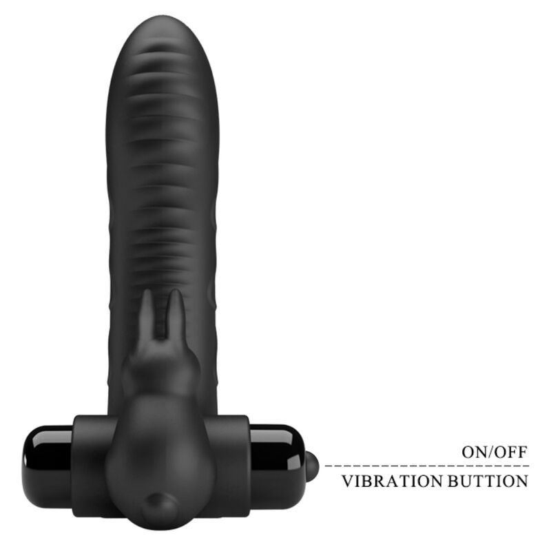 PRETTY LOVE - COUVERCLE DE DOIGT VIBRATEUR LAPIN NOIR VANCE PRETTY LOVE MALE