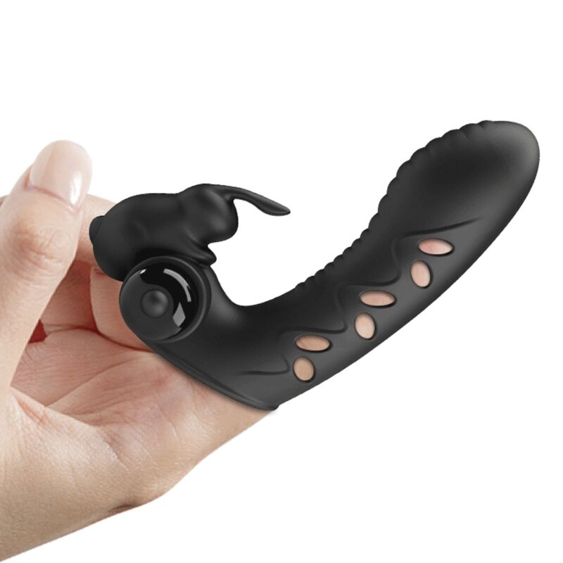 PRETTY LOVE - COUVERCLE DE DOIGT VIBRATEUR LAPIN NOIR VANCE PRETTY LOVE MALE