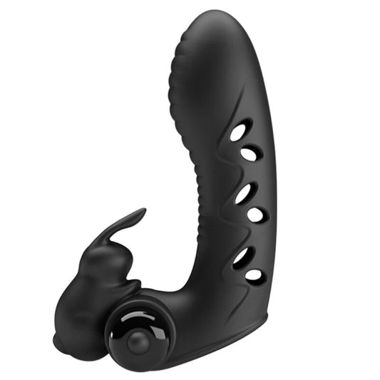 PRETTY LOVE - COUVERCLE DE DOIGT VIBRATEUR LAPIN NOIR VANCE PRETTY LOVE MALE