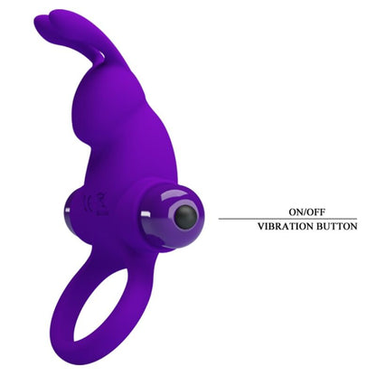 PRETTY LOVE - ANNEAU VIBRATEUR I RABBIT POUR PÉNIS VIOLET PRETTY LOVE MALE