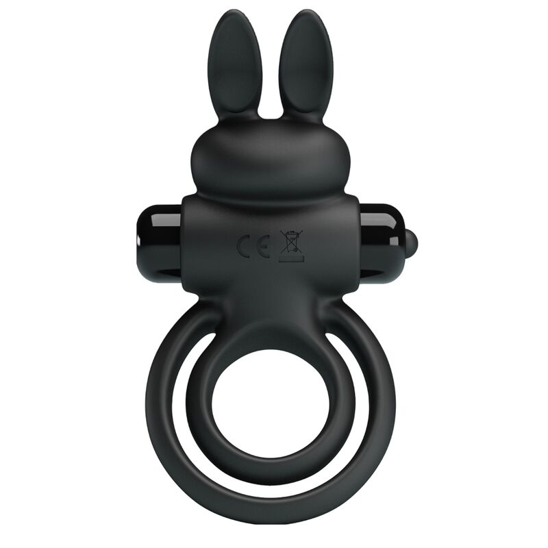 PRETTY LOVE - ANNEAU DE LAPIN VIBRATOR III POUR PÉNIS NOIR PRETTY LOVE PARTY UP