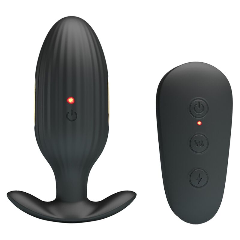 PRETTY LOVE - VIBRATEUR ANAL RECHARGEABLE KELLY PLUG NOIR PRETTY LOVE BOTTOM