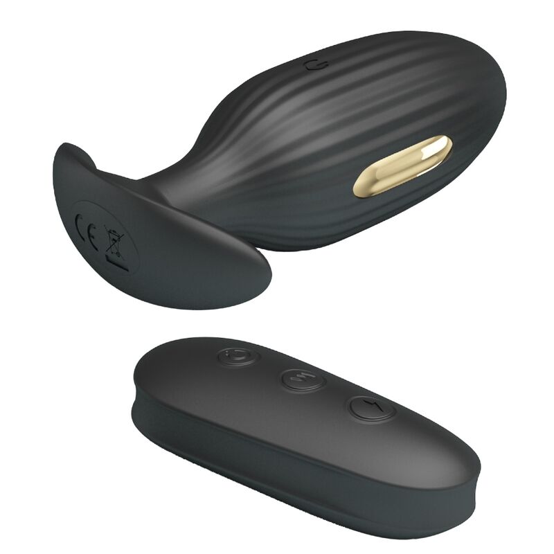PRETTY LOVE - VIBRATEUR ANAL RECHARGEABLE KELLY PLUG NOIR PRETTY LOVE BOTTOM