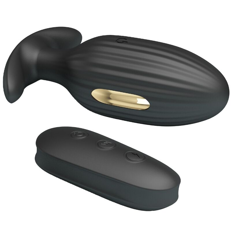PRETTY LOVE - VIBRATEUR ANAL RECHARGEABLE KELLY PLUG NOIR PRETTY LOVE BOTTOM