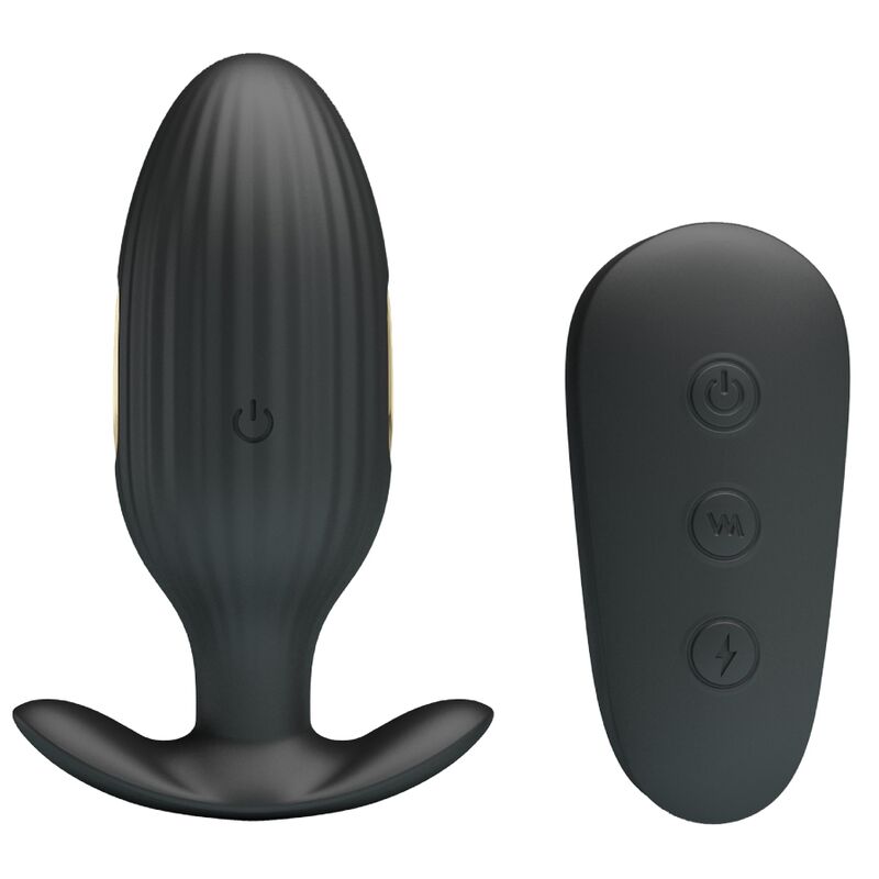 PRETTY LOVE - VIBRATEUR ANAL RECHARGEABLE KELLY PLUG NOIR PRETTY LOVE BOTTOM