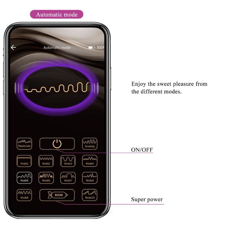 PRETTY LOVE - OEUF VIBRANT NYMPHE APP CONTRÔLÉ VIOLET PRETTY LOVE BOTTOM