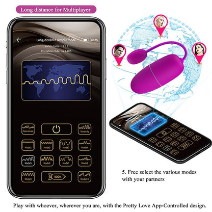 PRETTY LOVE - OEUF VIBRANT NYMPHE APP CONTRÔLÉ VIOLET PRETTY LOVE BOTTOM