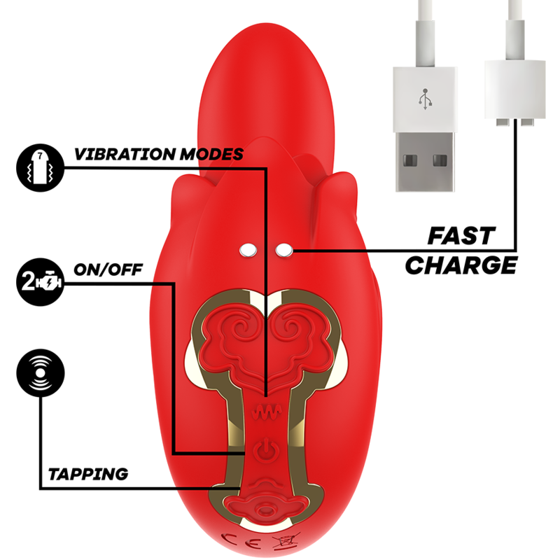 MIA - SELENA STIMULATEUR VIBRANT + TAPPING ROUGE MIA