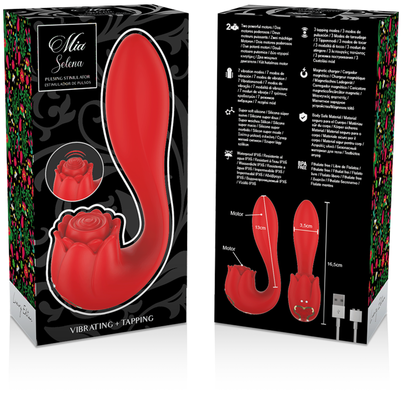 MIA - SELENA STIMULATEUR VIBRANT + TAPPING ROUGE MIA