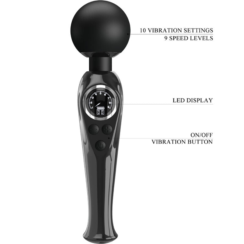 PRETTY LOVE - BAGUETTE VIBRATEUR SKYLER NOIR PRETTY LOVE LED