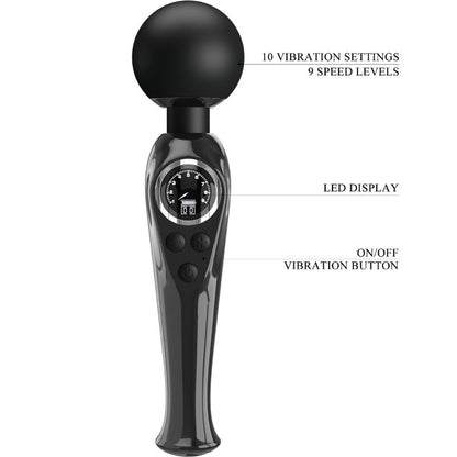 PRETTY LOVE - BAGUETTE VIBRATEUR SKYLER NOIR PRETTY LOVE LED