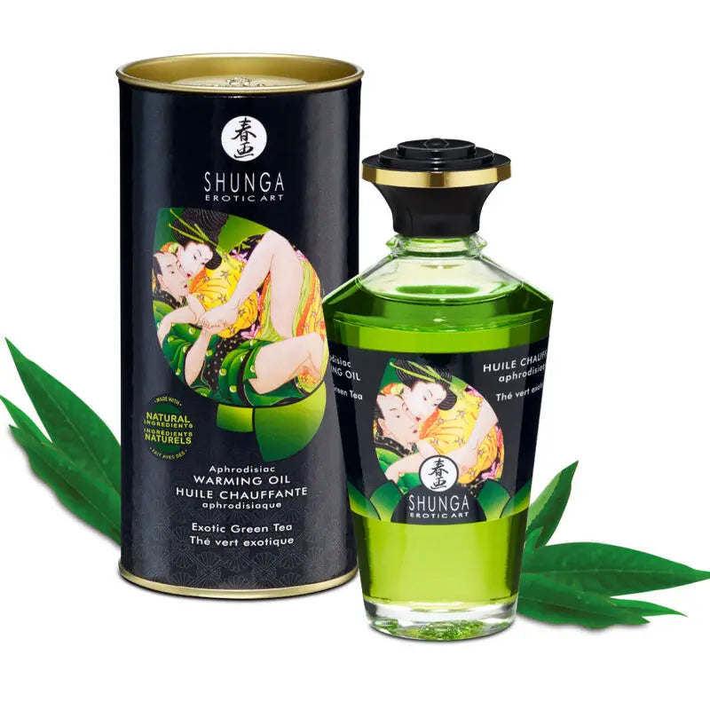 SHUNGA - HUILE DE MASSAGE EFFET CHALEUR AU THÉ VERT BIO 100 ML SHUNGA OILS