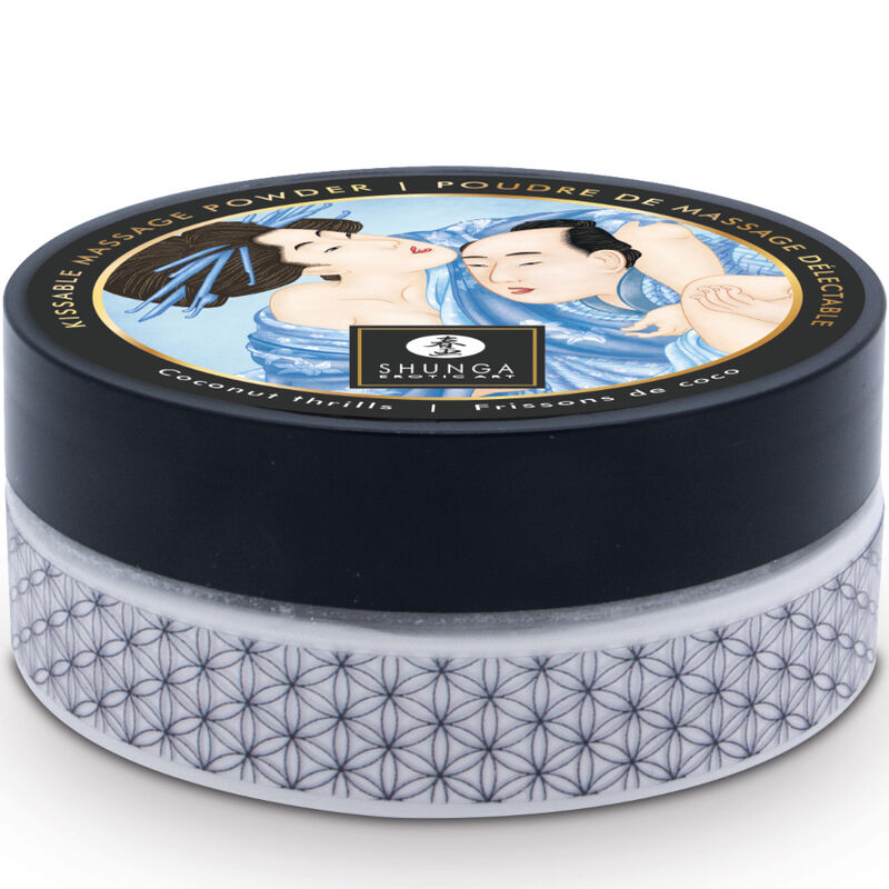SHUNGA - KIT DE POUDRE DE MASSAGE COMESTIBLE À LA NOIX DE COCO SHUNGA BODY POWER