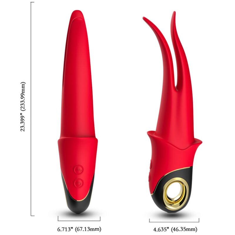 ARMONY - VIBRATEUR SHADOW DOUBLE TÊTE TEASING ROUGE ARMONY VIBRATORS