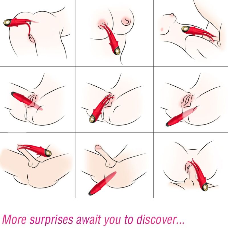 ARMONY - VIBRATEUR SHADOW DOUBLE TÊTE TEASING ROUGE ARMONY VIBRATORS