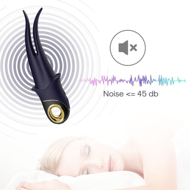 ARMONY - VIBRATEUR SHADOW DOUBLE TÊTE TEASING BLEU ARMONY VIBRATORS