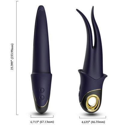 ARMONY - VIBRATEUR SHADOW DOUBLE TÊTE TEASING BLEU ARMONY VIBRATORS