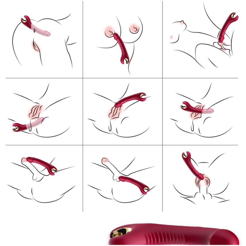 ARMONY - VIBRATEUR & ROTATEUR PRINCE DILDO ROUGE ARMONY VIBRATORS