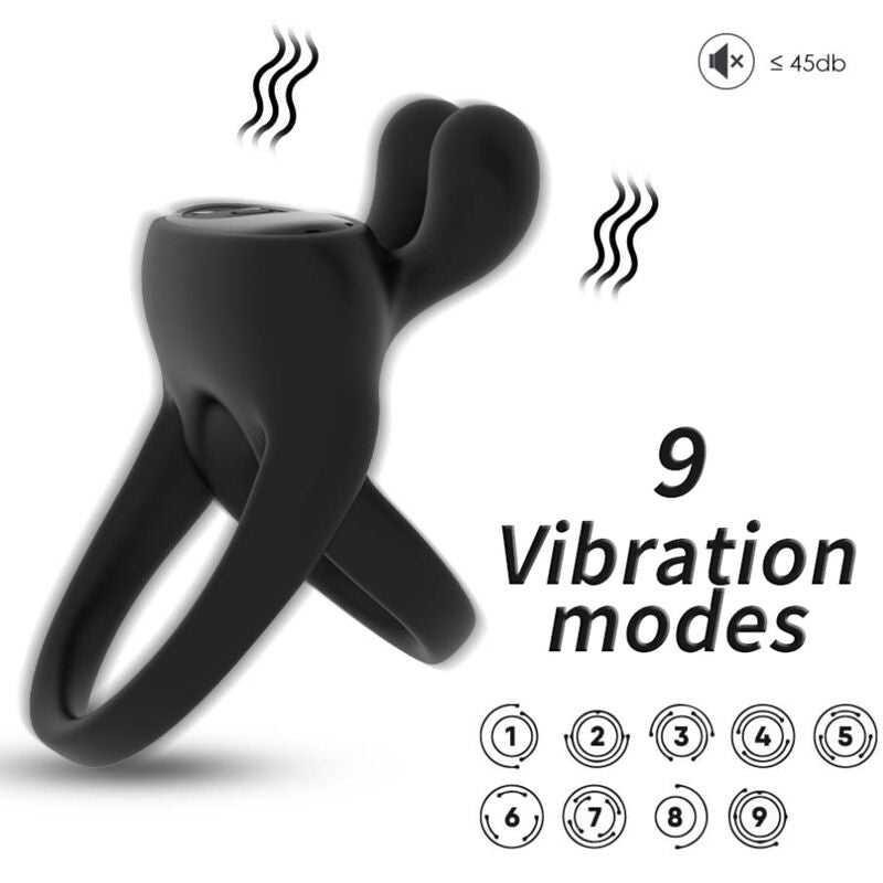 ARMONY - ANNEAU VIBRATEUR LAPIN NOIR ARMONY FOR HIM