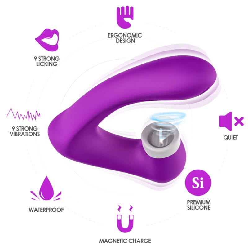 ARMONY - SECRETKISS LICKING VIBRANT CLITO & VIBRATEUR COURBE VIOLET ARMONY STIMULATORS