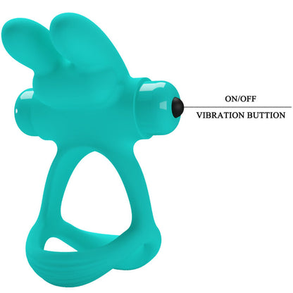 PRETTY LOVE - ANNEAU VIBRATEUR LAPIN VERT DANTE PRETTY LOVE MALE