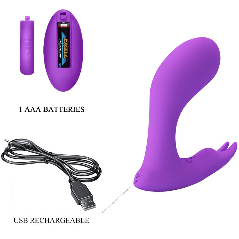 PRETTY LOVE - TÉLÉCOMMANDE À VIBRATION ET PULSATION IDABELLE VIOLET PRETTY LOVE BOTTOM
