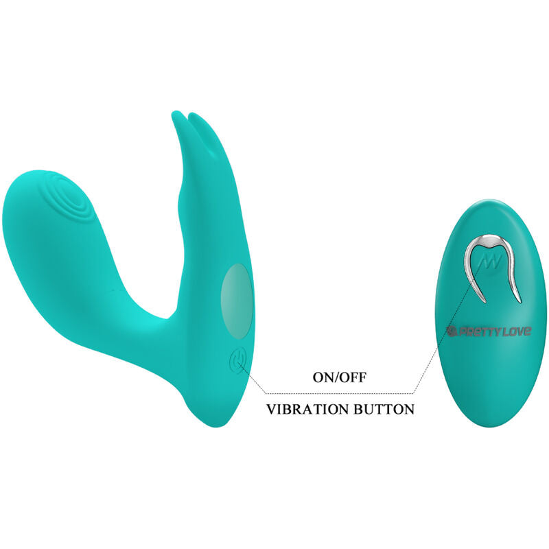 PRETTY LOVE - TÉLÉCOMMANDE À VIBRATION ET PULSATION IDABELLE BLEU PRETTY LOVE BOTTOM