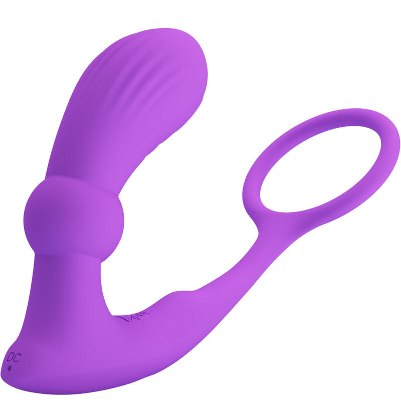PRETTY LOVE - BAGUE WARREN ET VIBRATEUR ANAL VIOLET PRETTY LOVE BOTTOM