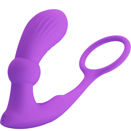 PRETTY LOVE - BAGUE WARREN ET VIBRATEUR ANAL VIOLET PRETTY LOVE BOTTOM