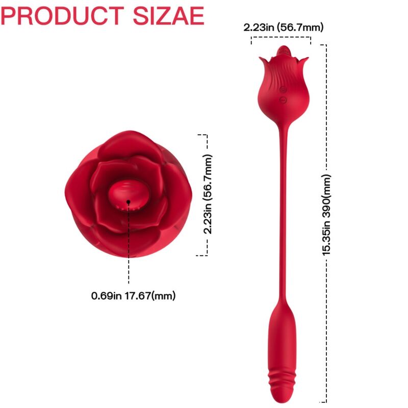 ARMONY - ROSELIP LICKING VIBRANT CLITO & VIBRATEUR ROUGE ARMONY STIMULATORS