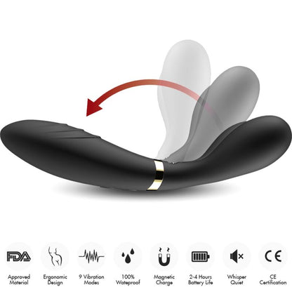 ARMONY - Y-WAND MASSAGE & VIBRATEUR DOUBLE TÊTE NOIR ARMONY MASSAGERS