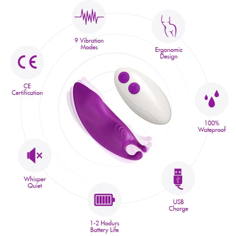 ARMONY - HONEYBEE WEARABLE PANTIES VIBRATEUR G-SPOT TÉLÉCOMMANDE VIOLET ARMONY WEARABLES