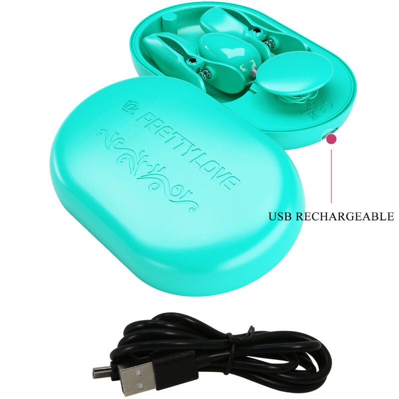 PRETTY LOVE - BOITE SURPRISE PINCE A ELECTRO STIMULATION BLEUE PRETTY LOVE FLIRTATION