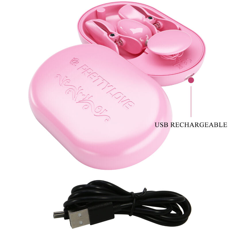 PRETTY LOVE - BOITE SURPRISE PINCES DÉLECTRO STIMULATION ROSE PRETTY LOVE FLIRTATION