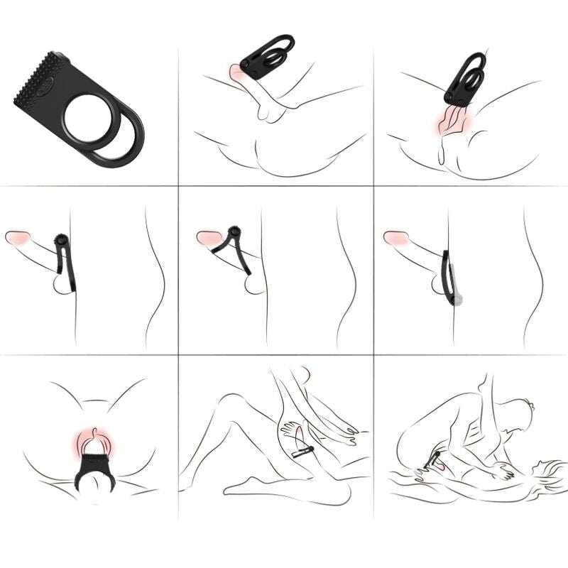 ARMONY - TWINS DOUBLE VIBRATEUR POUR COUPLES NOIR ARMONY FOR HIM