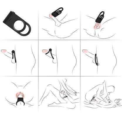 ARMONY - TWINS DOUBLE VIBRATEUR POUR COUPLES NOIR ARMONY FOR HIM