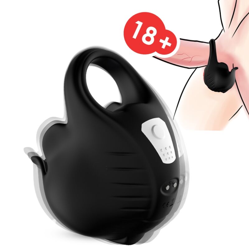 ARMONY - ANNEAU VIBRATEUR À VENTOUSES TÉLÉCOMMANDE NOIR ARMONY FOR HIM