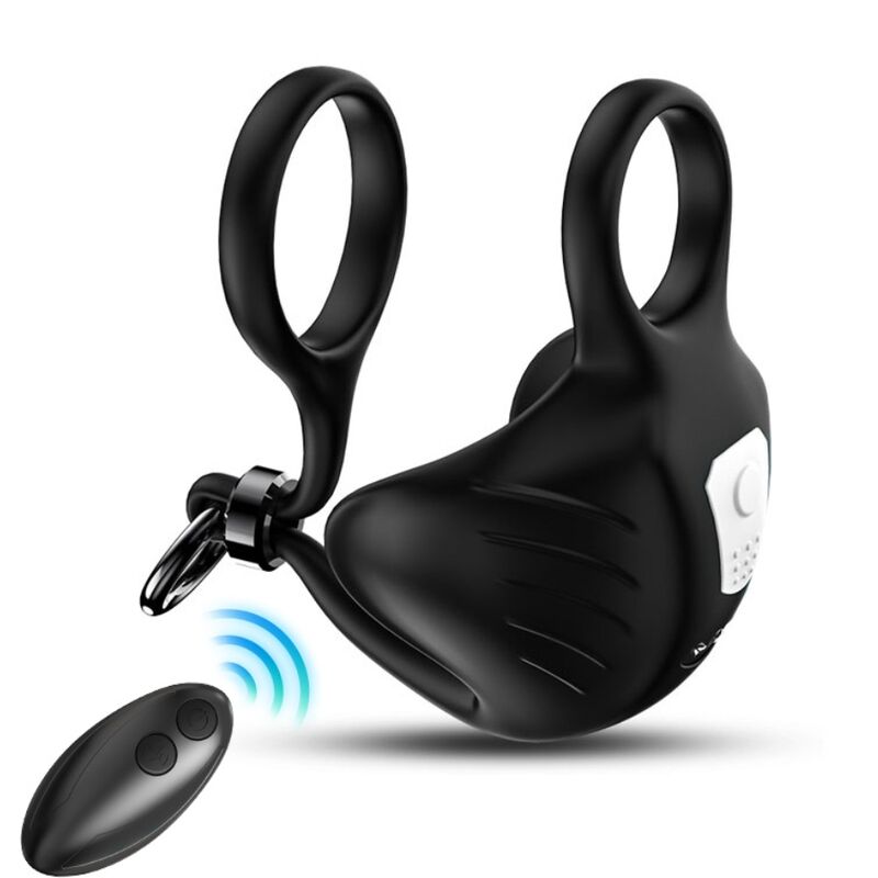 ARMONY - ANNEAU VIBRATEUR MANTA SCROTUM TÉLÉCOMMANDE NOIR ARMONY FOR HIM