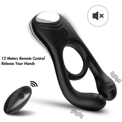 ARMONY - VEYRON DOUBLE VIBRATEUR ANNEAU JOUET POUR COUPLES TÉLÉCOMMANDE NOIR ARMONY FOR HIM